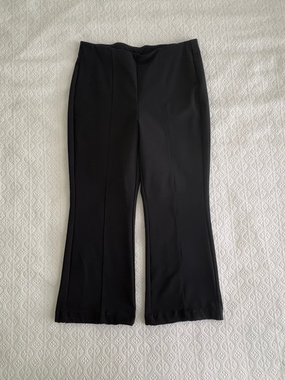 Chico's Juliet So Slimming Flared Ankle Pants Black Size 1.5  XL Pull-On